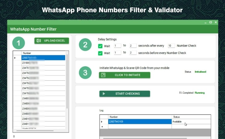 Whatsapp Phone Numbers Filter & Validator